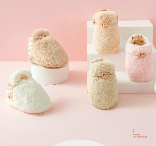 🔥Zapatos de algodón de peluche para bebés con dibujos animados