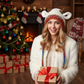 🎅Precio sorpresa: ¡solo 9,99 $!🎄🦌Cuernos navideños de punto hechos a mano 2 en 1 (gorro/bolso)🧶