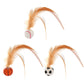 Pelota Interactiva para Gatos con Pluma