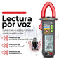 Comprobador multímetro con pinza de voz inteligente