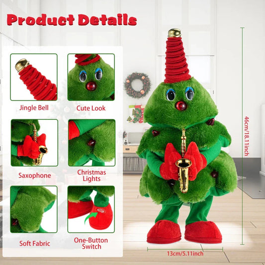 🎅Rebajas prenavideñas🎄Árbol de Navidad eléctrico de peluche