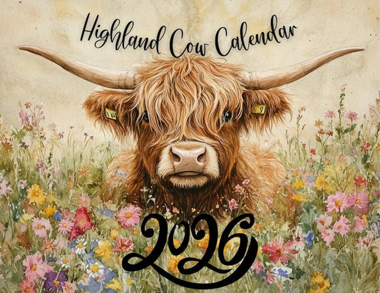 💥Oferta limitada 50 % DE DESCUENTO🐮Calendario Highland Cow 2026: decoración rústica para la pared y planificador mensual📅