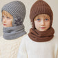 ❄Conjunto de gorro y bufanda de invierno. Gorro de punto cálido😍