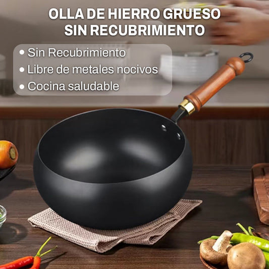 🔥Venta caliente 50% de descuento🔥en olla de hierro gruesa sin recubrimiento