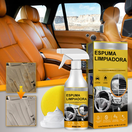 Limpiador Espumoso Multiusos para Autos y Hogar