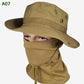 Sombrero de pesca de camuflaje 2 en 1 y envoltura de cuello de máscara