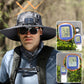 Sombrero de Pesca de Ala Ancha con Ventilador de Energía Solar & Carga USB