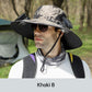 Sombrero de Pesca de Ala Ancha con Ventilador de Energía Solar & Carga USB