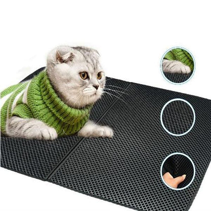 Estera impermeable de doble capa para arena para gatos