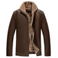 Chaqueta acolchada de piel sintética para hombre