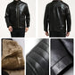 Chaqueta acolchada de piel sintética para hombre