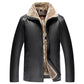 Chaqueta acolchada de piel sintética para hombre