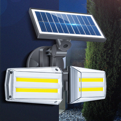 Luces Solares con Sensor de Movimiento para Exteriores - 2 Cabezales de Luz Ajustables