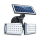 Luces Solares con Sensor de Movimiento para Exteriores - 2 Cabezales de Luz Ajustables