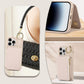 Funda para teléfono a prueba de golpes con cordón, anillo y bolsillo para tarjetas