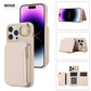 Funda para teléfono a prueba de golpes con cordón, anillo y bolsillo para tarjetas