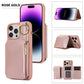 Funda para teléfono a prueba de golpes con cordón, anillo y bolsillo para tarjetas