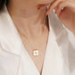 Collar de Trébol de Cuatro Hojas en Forma de Corazón 2 en 1