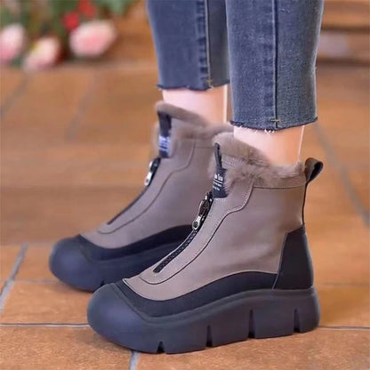 🔥Venta caliente de otoño e invierno 🔥Botas de Nieve con Cremallera Impermeables y Calientes para Mujeres