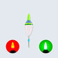 Juego de flotadores de pesca electrónicos que brillan de noche y cambian de color