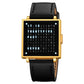 Reloj electrónico cuadrado impermeable para hombre con correa de acer