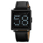 Reloj electrónico cuadrado impermeable para hombre con correa de acer