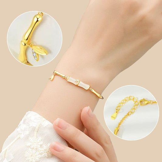 ✨Compre 1 y llévese otro gratis✨Pulsera de bambú con cadena para mujer
