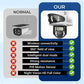 Cámara de seguridad WiFi de 360° con triple lente y visión nocturna