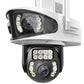 Cámara de seguridad WiFi de 360° con triple lente y visión nocturna