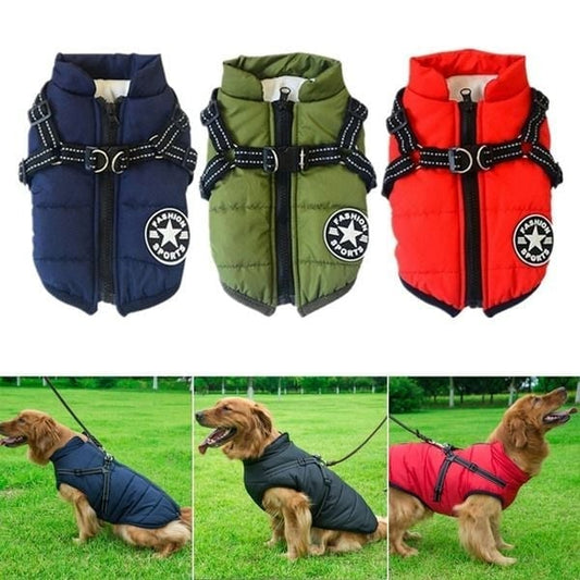 🎅Xmas promotion 49% OFF🎄🐕Waterproof winter dog  jacket with built-in harness