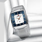 Reloj de cuarzo con correa de malla cuadrada ultrafina para hombre
