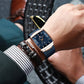 Reloj de cuarzo con correa de malla cuadrada ultrafina para hombre