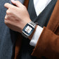 Reloj de cuarzo con correa de malla cuadrada ultrafina para hombre