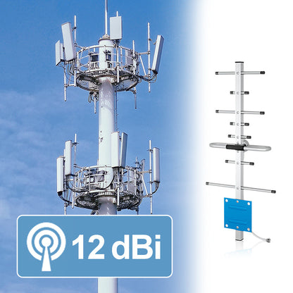 Antena Yagi de 698-2700 MHz con aumento de señal de 12 dBi
