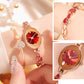 Reloj con pulsera de circonitas de colores para mujer
