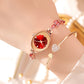 Reloj con pulsera de circonitas de colores para mujer