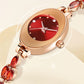 Reloj con pulsera de circonitas de colores para mujer