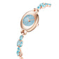 Reloj con pulsera de circonitas de colores para mujer