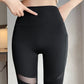 Leggings de malla de cintura alta para mujer con bolsillo