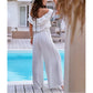 ⏰ ¡Último día de venta caliente! ⌛🌞Summer Sale🌺 Women's Off - Shoulder Ruffle Jumpsuit - 49% OFF
