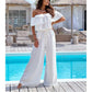 ⏰ ¡Último día de venta caliente! ⌛🌞Summer Sale🌺 Women's Off - Shoulder Ruffle Jumpsuit - 49% OFF