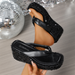 🎉2025 New Arrive - 50% OFF👠Chancletas con lentejuelas de suela gruesa para mujer