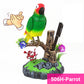Juguete interactivo con pájaro que gorjea activado por vo