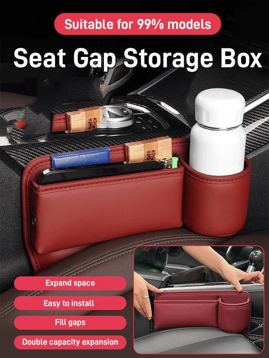 Caja de almacenamiento para coche de piel de vacuno