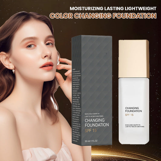 Base hidratante ligera y duradera que cambia de color