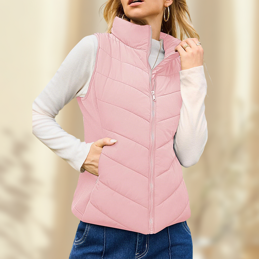 ⏳ ¡50 % DE DESCUENTO por tiempo limitado! 💥 Chaleco cálido con cuello alto para mujer