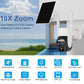 Cámara de Vigilancia Solar con Visión Nocturna Remota de Doble Lente y Zoom 10X