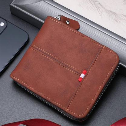 Cartera cuadrada vintage informal para hombre