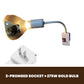 Enchufe para luz de baño de alta potencia con interruptor
