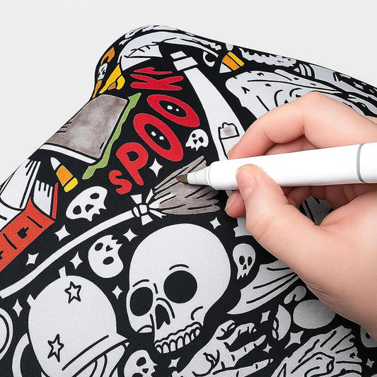Manta para colorear DIY con rotuladores